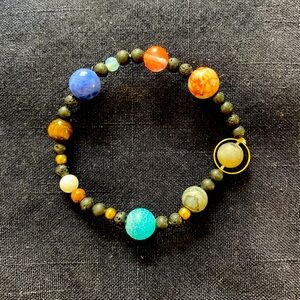 “Solar system” stretch bracelet